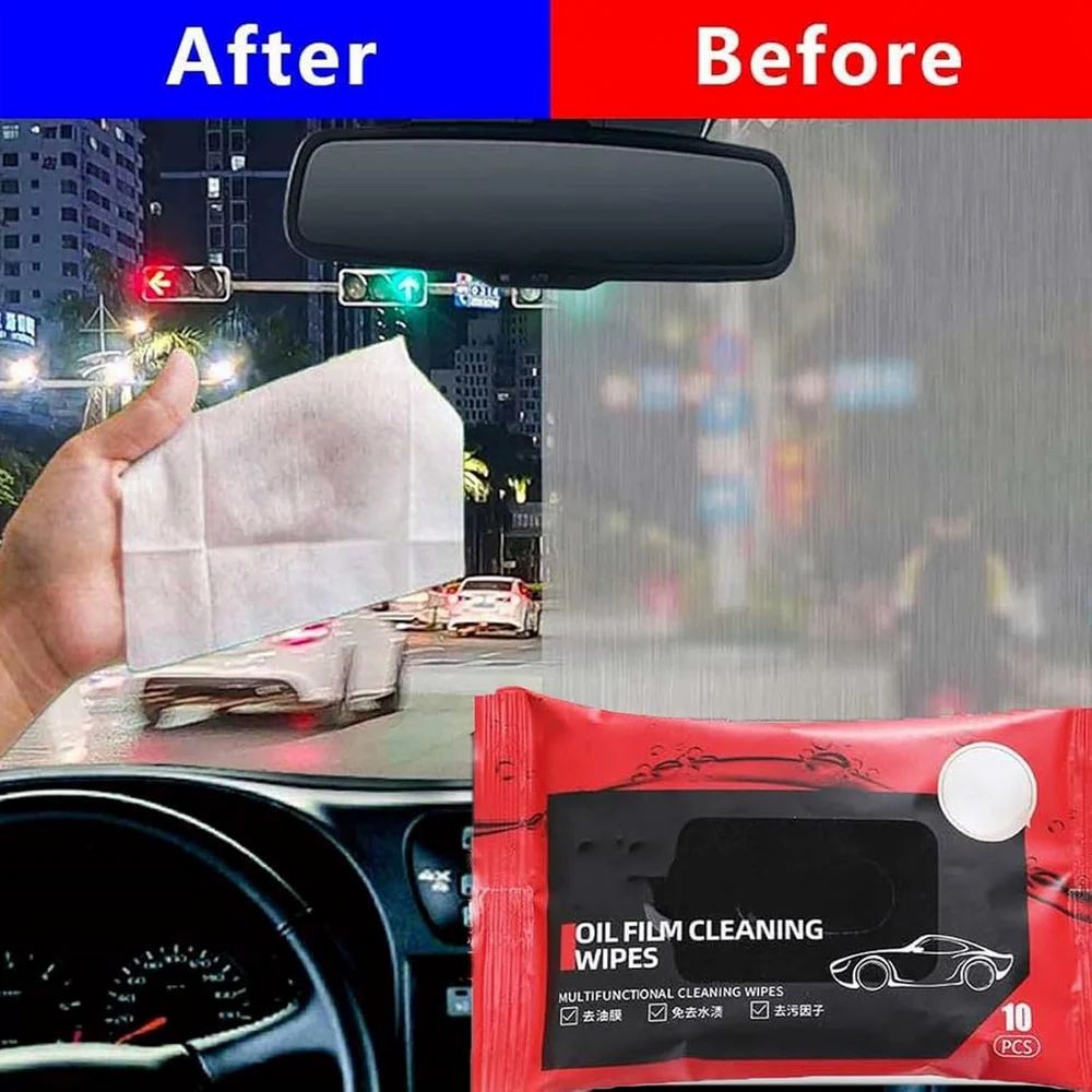 Car Glass Cleaning Wipes (Buy 1 Get 1 Free)